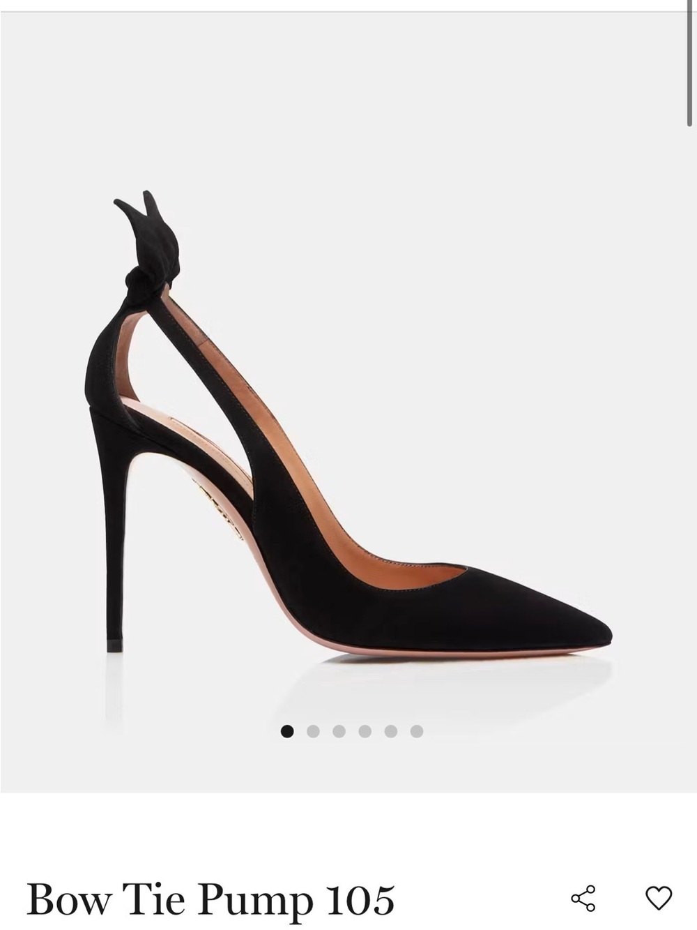 Aquazzura Black Bow Tie Pump 105 Stiletto